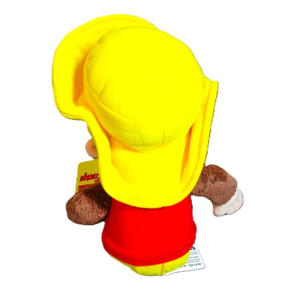 Curious George Brown Plush Toy 10 Inches Yellow Hat and Pants + Red Vest - Picture 2 of 3